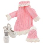 Hohopeti 1 Set Prenses Oyuncaklar E Kız Giysileri Kızlar Için Bebekler Pu Bebek Elbise Bebek Kıyafetleri Kız Bebek Kıyafetleri Giyim Kazak Süslemeleri Değiştirilebilir Pembe Ayakkabı