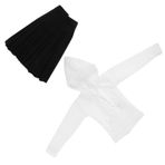 Hohopeti 1 Takım oyuncak bebek giysileri çocuk bebek elbise bjd bebek kıyafetleri çocuk oyuncak mini elbise yeniden kullanılabilir kıyafet minik bebek kıyafeti dekorları bez Black