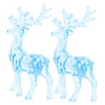 Hohopeti 2 Adet Temizle Asılı Süs Tatil Masası Orta Parçası Noel Süsü Geyiği Asılı Süslemeler Geyiği Noel Süsleri Noel Koleksiyon Figürleri Geyiği Dekoru Geyik Şömine Çocuk Akrilik