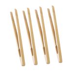 Hohopeti 4 Adet Cımbızları Dış Mekan Kiti 4 Yaş Oyuncakları Tost Makinesi Maşası Bambu Maşası Servis Maşası Tahtası Çocuk Maşa Büfe Odun Yürümeye Başlayan Çocuk Ahşap
