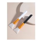 Hoito Profesyonel Silikon Maske Uygulama Fırçası ve Spatulası - Hijyenik Cilt Bakım Aksesuarı (Beyaz)