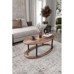 HOLE Kare Sehpa – 70x70 cm Geniş Yüzey, 38 cm Yükseklik, Doğal Ahşap Görünüm, Kolay Montajlı, Modern Tasarım, Salon ve Oturma Alanları İçin Estetik Mobilya (Ceviz, 70x40 Geoid)