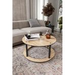 HOLE Kare Sehpa – 70x70 cm Geniş Yüzey, 38 cm Yükseklik, Doğal Ahşap Görünüm, Kolay Montajlı, Modern Tasarım, Salon ve Oturma Alanları İçin Estetik Mobilya (Mese, 70x70 Yuvarlak)