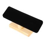 Holibanna 1 Bilgisayar Bilezik Teşhir Standı Plaka Küpe Standı Tutucu Boncuk Durmak Kulp Kart Kubbe Vitrinin Saatler Katmanlı Ekran Standı Bekar Kolye Ekranı Görüntülemek Zincir Ahşap Black