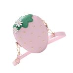 Holibanna 1 Bilgisayar Çilek Messenger Çanta Çocuklar Için Cüzdan Meyve Çantası Çocuk Telefonu Çantası Süt Kesesi Çilek Omuz Çantası Kadın Çapraz Çanta Mini Pu Fermuar Pembe Metal Bayanlar