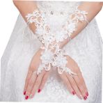 Holibanna 2 Çift düğün eldivenleri elbise eldiven düğün elbisesi eldivenleri dantel eldiven Koreli Aksesuarlar gelin