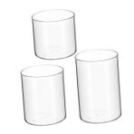 Holibanna 3 Adet Şeffaf Cam Mumluk Kahve Dekoratif Mumlar Sahipler Titriyor ışık Teneke Söndürücü Kokulu Mum Tepsisi Mum ısıtıcısı Sahte Kalıplar Brülör Tealight Vazolar Eritici Bardak