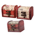 Holibanna 3pcs Vintage Şeker Kutusu Küçük Depolama Kutusu Antika Mücevher Kılıfı Şeker Tutucu