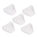Holibanna 5 Adet Erkekler Için Pantolon Altı Erkek Tek Kullanımlık Külot Erkek Pamuklu Şort Tek Seferlik Erkek Iç Çamaşırı Gezici Pamuk Erkek Tek Kullanımlık Iç Çamaşırı Seyahat Beyaz Üçgen