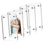 Holibanna 5 Adet Manyetik akrilik fotoğraf çerçevesi manyetik fotoğraf kol çerçevesi küçük fotoğraf çerçevesi buzdolabı manyetik çerçeve buzdolabı resim çerçeveleri Transparent