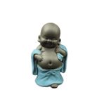 Holibanna çay evcil hayvan süsü eski ev maitreya heykelcik oturma modern süsler büyük gökyüzü vintage kil keşiş el oyması heykelcik Buda heykeli ev buda Blue