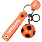 Holibanna Futbol Anahtarlık Metal Pvc Kadınlar İçin Spor Futbol Kolye El Çantası Dekoru