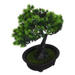 Holibanna Gerçekçi Yapay Bonsai Ağacı Japon Ardıç Tarzı Sahte Bitki İç Mekan Dekorasyonu İçin Küçük Saksılı Yapay Yeşillik Ev İçin