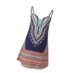Holibanna kolsuz sundress boyundan bağlamalı elbise etnik kısa elbise rahat kısa elbise gündelik elbise tank elbise pantolon askısı etnik tarz elbise kadın etnik elbise baskı giysi etek
