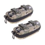 Holibanna Koruyucu Gözlük Kılıfı Fermuarlı Büyük Kapasiteli Güneş Kutusu Eva Kamuflaj Yeşil Yetişkinler Erkekler Ve Kızlar için