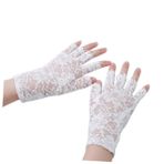 Holibanna Parmaksız Dantel Eldiven Düğün Eldivenleri Güneş Kremi Bayanlar İçin Moda Aksesuarı