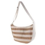 Holibanna Sırt Çantası Çizgili Dokuma Hasır Çanta Kadın Büyük Kapasiteli Yaz Rahat Omuz Crossbody Ekleme Çantası Doku Çantası (siyah) Kadınlar Için Dokuma Çapraz lar Şerit Özlemek Naylon