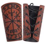Holibanna Viking Bilek Manşetleri 2 Adet Kabartmalı Kol Koruyucuları Erkekler İçin Tarihi Cosplay Aksesuarları