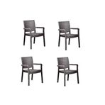 Holiday Kahverengi Rattan Koltuk 4'lü Set, 57 x 48 x 87 cm
