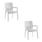 Holiday Markiz Rattan Koltuk Beyaz | 2'li Set
