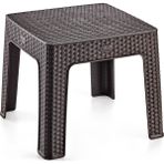Holiday Monoblok Rattan Sehpa | Bahçe & Balkon & Şezlong Sehpası - Koyu Kahverengi
