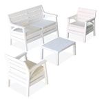Holiday Plastik Holiday Miami Oturma Grubu Hk 800 Beyaz Naturel