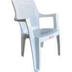 Holiday Plastik Sandalye 4 Adet Holiday Sultan Bahçe Teras Balkon Mutfak Sandalyesi - Beyaz - 4 lü set