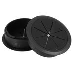 HOLIDYOYO 2pcs Masa Masa Masası Kablo Yönetimi Için Gromlar Kablolar Için Siyah Delik Kapağı Bilgisayar Ve Masaüstü Organizasyonu Için Ideal