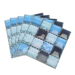 HOLIDYOYO 30 Adet Kabuğu Ve Sopa Dekoratif Kiremit Çıkartmalar Pvc Kendinden Yapışkanlı Su Geçirmez Backsplash Mutfak Banyo Ve Çamaşır Odası Için Mavi