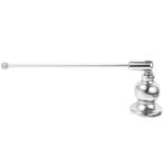 HOLIDYOYO Mum Söndürücü Mum Söndürücü 25 Cm Metal Çan Fitil Kesme Makinesi Uzun Saplı Mum Makas Kepçe Mum Kapatma Aracı Alevi Güvenli Bir Şekilde Söndürmek Gümüş