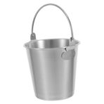 HOLIDYOYO Paslanmaz çelik patates kovası yiyecek tutucular küçük kova gıda kabı kova metal kovası kızarmış tavuk depolama kovası küçük metal kova 304 paslanmaz çelik Silver