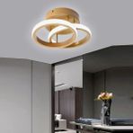 Holled Gold Kasa Yuvarlak Hol Koridor Giriş Için Modern Beyaz Ledli Avize - 1 - Ahşap