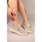 Hollis Taşlı Süet Sneakers Bej