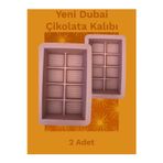 Holly Home 2 Adet Silikon Dubai Çikolata Kalıbı 8 Bölmeli 9X14Cm 9 X 14 Silikon Tr