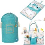 Holly Home Baby 3 Lü Set Bebek Oyuncak - Kirli Sepeti, Bakım Çantası, Alt Bakım Çantası - Mavi