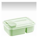 Holly Home Lunch To Go Beslenme Kabı Bölmeli Sosluklu Beslenme Kabı 600ML+320ML+40ML 14,5X20X7,4(H)CM - Yeşil