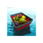 Holly Home Magic Katlanır Badya Manikür Leğen Kova Akordiyon Katlanabilir 4 L Kirmizi/Gri