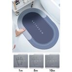 Holly Home Oval Kaymaz Taban Bathroom Banyo Paspası Su Emici Şık Tasarım Abdest Paspası 40*60 Cm