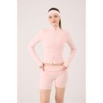 HOLLY LOLLY Parmak Detaylı Fermuarlı Fabiola Ceket Pembe