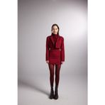 Holly Lolly Vatkalı Atlas Kumaş Crop Model Panky Ceket Bordo