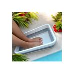 HOLLYHOME Magic Katlanır Badya Pedikür Leğen Kova Akordiyon Katlanabilir 8 L Beyaz/gri
