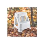 HOLLYHOME Merdivo Büyük Beyaz Basamaklı Tabure Merdiven Kamp Ev Bahçe Tabure 42x44x44(H) Cm