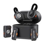 HollyView Hollyland Lark M2S Kablosuz Yaka Mikrofonu, Kamera, iPhone, Android, PC için, 300m Menzil, Titanyum Klips, 7g Hafif, Gürültü Engellemeli, 30 Saat Süre, Canlı Yayın Vlog için Yaka Mikrofonu