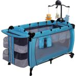 Holmer Maxi Comfort Eurostyle Dönenceli (MP3 Çalar) Oyun Parkı / Park Yatak - Mavi