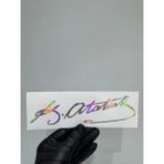Hologram Motosiklet Araba Arka Cam Karavan Yazıları Atatürk Mustafa Kemal Atatürk Imza Sticker - Gümüş - 4*17