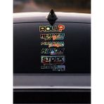 Hologram Oto Arka Cam Seti 32X15CM–ARABA Cam Yazıları Universal Araç Folyo SETI10 - 32x15 Cm