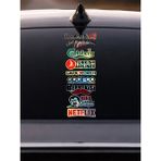 Hologram Oto Arka Cam Sticker Seti 40X15CM–ARABA Cam Yazıları Universal Araç Sticker Folyo Seti5 - 40x15 Cm