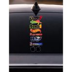 Hologram Oto Arka Cam Sticker Seti 40X15CM–ARABA Cam Yazıları Universal Araç Sticker Folyo Seti7 - 40x15 Cm