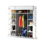 HOLTECH Çift Yandan Raflı Çok Amaçlı Bez Dolap Süper Ürün Gardırop Elbise Ayakkabı Dolabı Bez Dolap