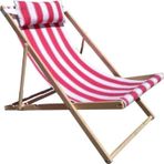 Holtech Holiday Ahşap Şezlong Bahçe Balkon Plaj Şezlongu Katlanır Kamp Sandalyesi